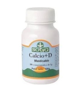 Calcio + Vitamina D3 masticable 100 comprimidos