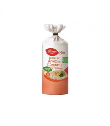 TORTITAS DE ARROZ CON CURCUMA Y PIMIENTA BIO 115 g